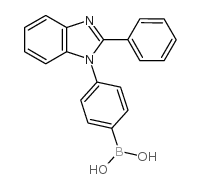 [4-(2-苯基-1H-苯并咪唑-1-基)苯基]硼酸结构式