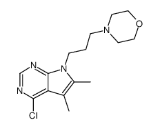 5,6-dimethyl-4-chloro-7-(3-morpholin-4-yl-propyl)-7H-pyrrolo[2,3-d]pyrimidine Structure