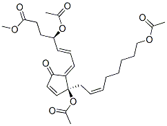 (4R,5E,7Z,12S,14Z)-4,12,20-Tris(acetyloxy)-9-oxo-5,7,10,14-prostatetren-1-oic acid methyl ester结构式