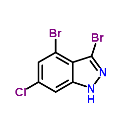 3,4-Dibromo-6-chloro-1H-indazole structure