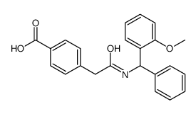 4-[2-[[(2-methoxyphenyl)-phenylmethyl]amino]-2-oxoethyl]benzoic acid Structure