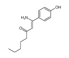 1-amino-1-(4-hydroxyphenyl)oct-1-en-3-one结构式