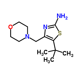 5-(2-Methyl-2-propanyl)-4-(4-morpholinylmethyl)-1,3-thiazol-2-amine Structure