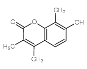 7-羟基-3,4,8-三甲基香豆素结构式