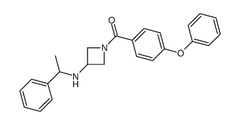 (4-phenoxyphenyl)-[3-(1-phenylethylamino)azetidin-1-yl]methanone结构式