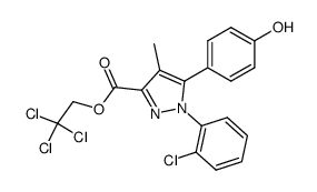 2,2,2-trichloroethyl 1-(2-chlorophenyl)-5-(4-hydroxyphenyl)-4-methyl-1H-pyrazole-3-carboxylate Structure