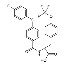 (2S)-2-[[4-(4-fluorophenoxy)benzoyl]amino]-3-[4-(trifluoromethoxy)phenyl]propanoic acid结构式