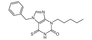 7-benzyl-3-pentyl-6-thioxo-1,3,6,7-tetrahydro-2H-purin-2-one Structure