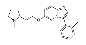 6-[2-(1-methyl-pyrrolidin-2-yl)-ethoxy]-3-O-tolyl-imidazo[1,2-b]pyridazine结构式