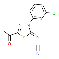 2-Acetyl-4-(3-chlorophenyl)-5-cyanimino-4,5-dihydro-1,3,4-thiadiazole picture