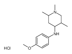 1,2,5-trimethyl-4-N-(p-methoxyphenyl)aminopiperidine hydrochloride Structure