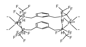 cis-[(1,3-C6H4(CH2P(CF3)2)2)PtMe2]2 Structure