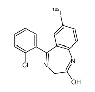 2H-1,4-Benzodiazepin-2-one, 5-(2-chlorophenyl)-1,3-dihydro-7-(iodo-125 I)- Structure