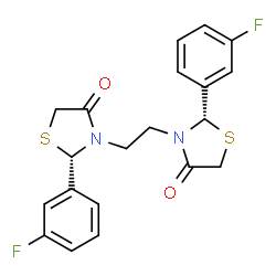 (2R)-2-(3-fluorophenyl)-3-[2-[(2R)-2-(3-fluorophenyl)-4-oxo-thiazolidi n-3-yl]ethyl]thiazolidin-4-one picture