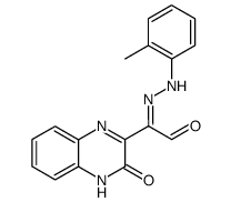 3-(1-(o-tolylhydrazono)glyoxal-1-yl)-2(1H)-quinoxalinone Structure