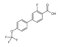 2-Fluoro-4-(4-trifluoromethoxyphenyl)benzoic acid Structure