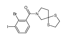 (2-bromo-3-iodophenyl)-(1,4-dithia-7-azaspiro[4.4]nonan-7-yl)methanone Structure