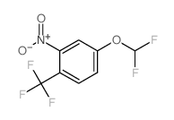 4-(Difluoromethoxy)-2-nitro-1-(trifluoromethyl)benzene结构式