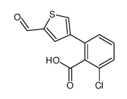 2-chloro-6-(5-formylthiophen-3-yl)benzoic acid Structure