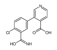 3-(3-carbamoyl-4-chlorophenyl)pyridine-4-carboxylic acid结构式