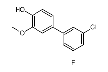 4-(3-chloro-5-fluorophenyl)-2-methoxyphenol结构式