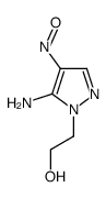 2-(5-amino-4-nitrosopyrazol-1-yl)ethanol Structure