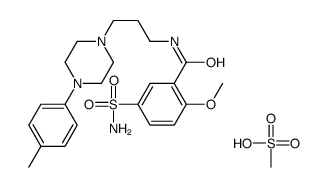 methanesulfonic acid,2-methoxy-N-[3-[4-(4-methylphenyl)piperazin-1-yl]propyl]-5-sulfamoylbenzamide结构式