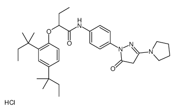 2-[2,4-bis(2-methylbutan-2-yl)phenoxy]-N-[4-(5-oxo-3-pyrrolidin-1-yl-4 H-pyrazol-1-yl)phenyl]butanamide hydrochloride picture