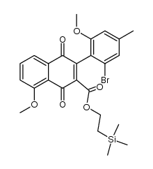 2-(trimethylsilyl)ethyl 3-(2-bromo-6-methoxy-4-methylphenyl)-8-methoxy-1,4-naphthoquinone-2-carboxylate结构式