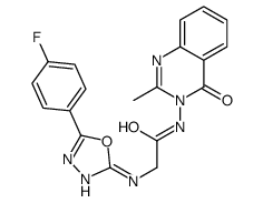 2-[[5-(4-fluorophenyl)-1,3,4-oxadiazol-2-yl]amino]-N-(2-methyl-4-oxoquinazolin-3-yl)acetamide Structure