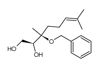 (2S)-3-(benzyloxy)-3,7-dimethyloct-6-ene-1,2-diol结构式