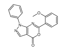 6-(2-methoxyphenyl)-1-phenylpyrazolo[3,4-d][1,3]oxazin-4-one结构式