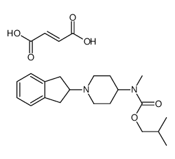 (E)-but-2-enedioic acid,2-methylpropyl N-[1-(2,3-dihydro-1H-inden-2-yl)piperidin-4-yl]-N-methylcarbamate结构式