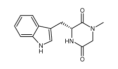 (R)-3-((1H-indol-3-yl)methyl)-1-methylpiperazine-2,5-dione结构式