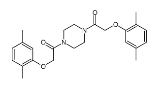 2-(2,5-dimethylphenoxy)-1-[4-[2-(2,5-dimethylphenoxy)acetyl]piperazin-1-yl]ethanone Structure