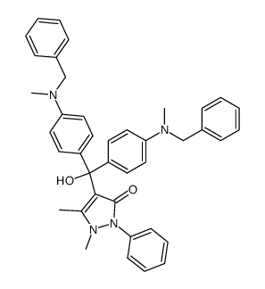 1,2-Dihydro-4-[hydroxybis[4-[methyl(phenylmethyl)amino]phenyl]methyl]-1,5-dimethyl-2-phenyl-3H-pyrazol-3-one structure