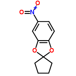 5-Nitrospiro[1,3-benzodioxole-2,1'-cyclopentane] structure