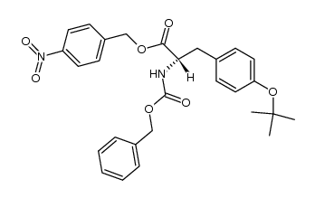 N-Benzyloxycarbonyl-O-tert.-butyl-L-tyrosin-(4-nitro-benzylester)结构式