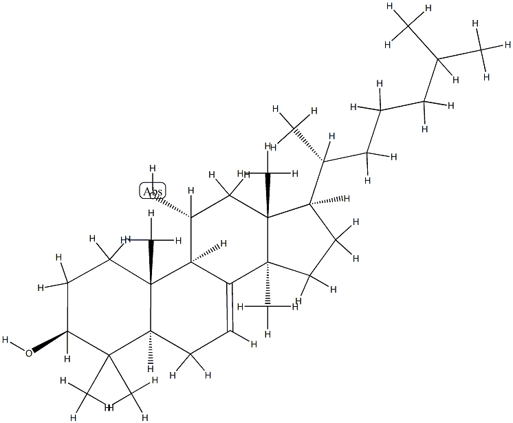 Lanost-7-ene-3β,11α-diol Structure