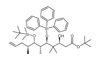 (3S,5R,6R,7S,8S)-tert-butyl 7-((tert-butyldimethylsilyl)oxy)-3-hydroxy-4,4,6,8-tetramethyl-5-((triphenylsilyl)oxy)undec-10-enoate结构式