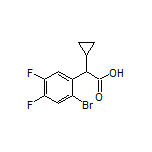 2-(2-溴-4,5-二氟苯基)-2-环丙基乙酸结构式
