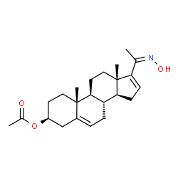 Pregna-5,16-dien-20-one, 3-(acetyloxy)-, 20-oxime, (3β,20Z)-结构式