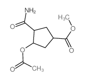 Cyclopentanecarboxylicacid, 3-(acetyloxy)-4-(aminocarbonyl)-, methyl ester, (1a,3b,4a)- (9CI) picture