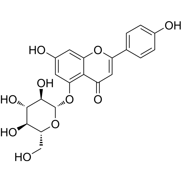 Apigenin 5-O-beta-D-glucopyranoside structure