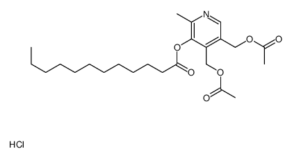 4,5-bis(acetoxymethyl)-2-methyl-3-pyridyl laurate hydrochloride Structure