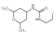 Urea,N-(2-chloroethyl)-N'-(tetrahydro-2,6-dimethyl-2H-pyran-4-yl)- structure