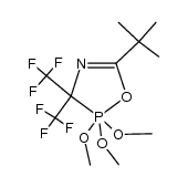 5-tert-Butyl-2,2,2-trimethoxy-3,3-bis(trifluormethyl)-2,2-dihydro-1,4,2-oxazaphosphol-4-en Structure