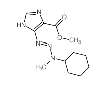 1H-Imidazole-4-carboxylicacid, 5-(3-cyclohexyl-3-methyl-1-triazen-1-yl)-, methyl ester structure