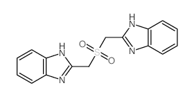 2-(1H-benzoimidazol-2-ylmethylsulfonylmethyl)-1H-benzoimidazole structure