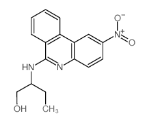 2-[(2-nitrophenanthridin-6-yl)amino]butan-1-ol structure